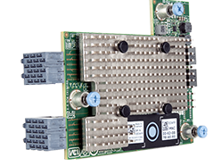 A Broadcom 57504 Quad Port 25GbE Blade Mezzanine Card from Dell. 