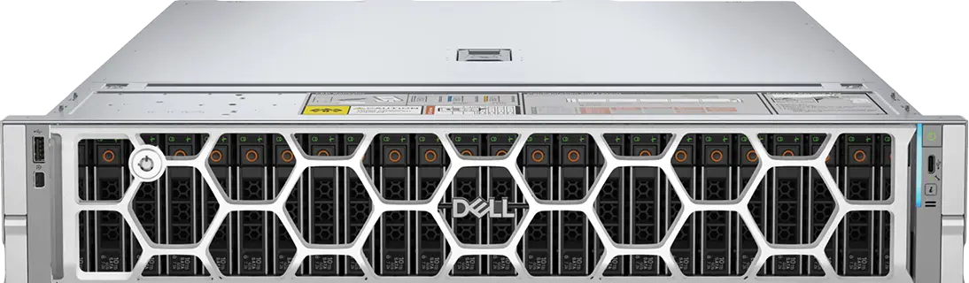 Front view of a Dell PowerEdge R770 server. 
