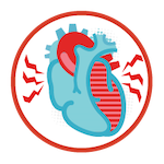 icono de inflamación del músculo cardíaco