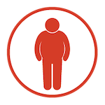 Icono de persona obesa