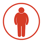 Obese person icon