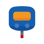 blood sugar test monitor icon