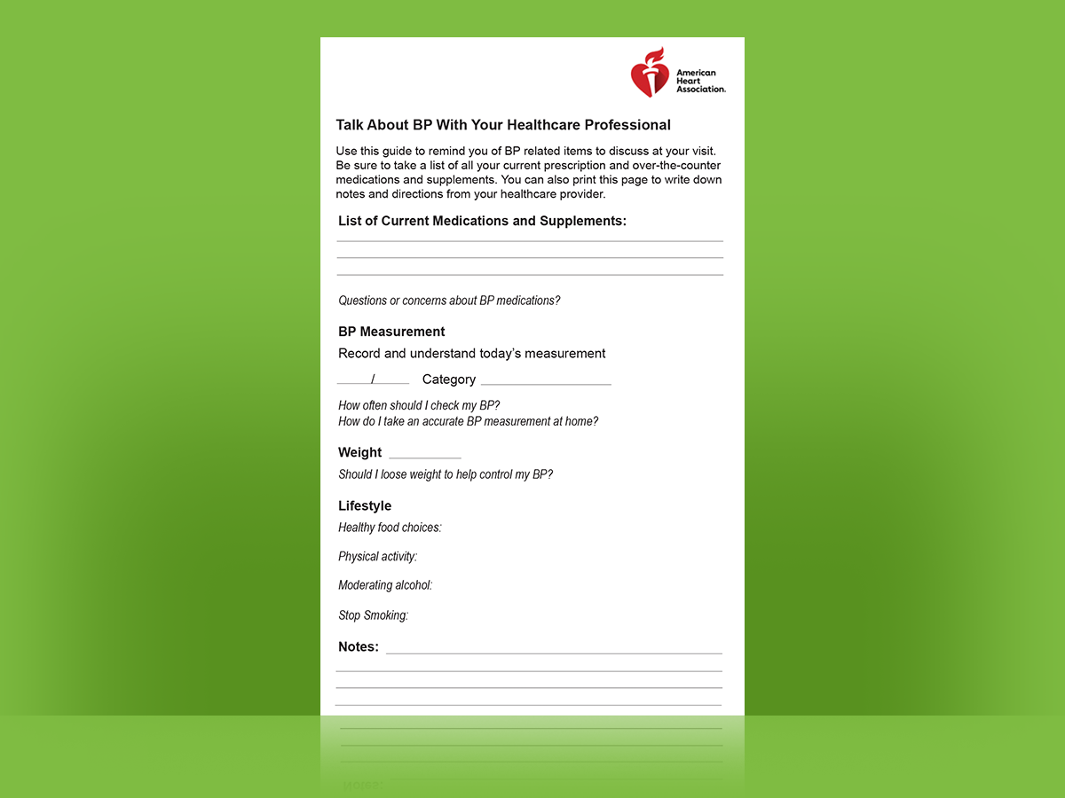 guide for discussing high blood pressure with your doctor