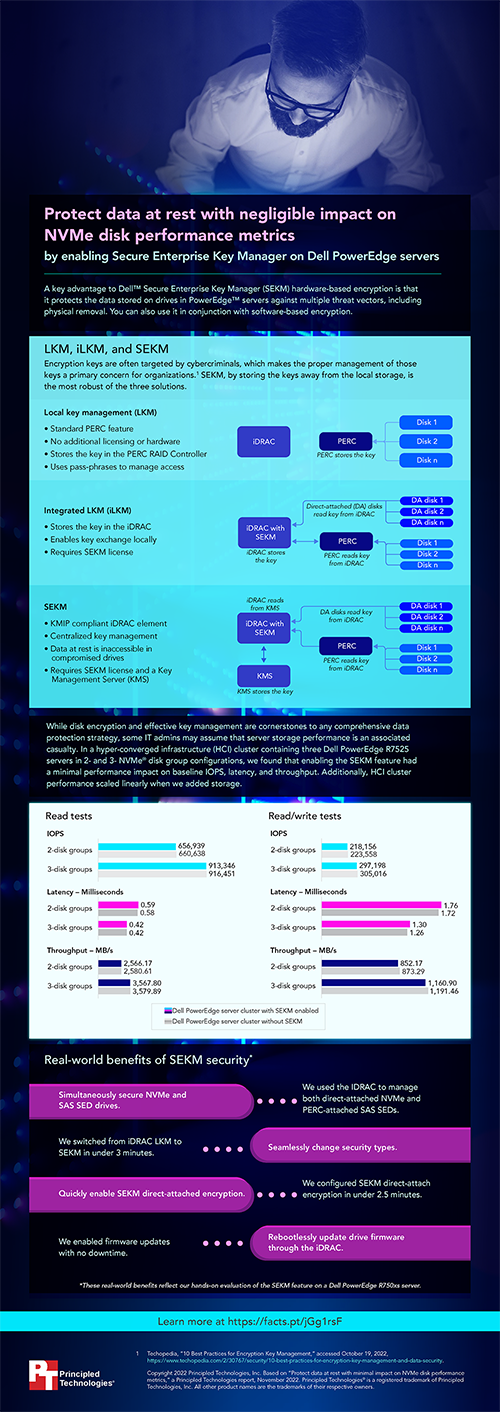 Protect data at rest with negligible impact on NVMe disk performance metrics – Infographic