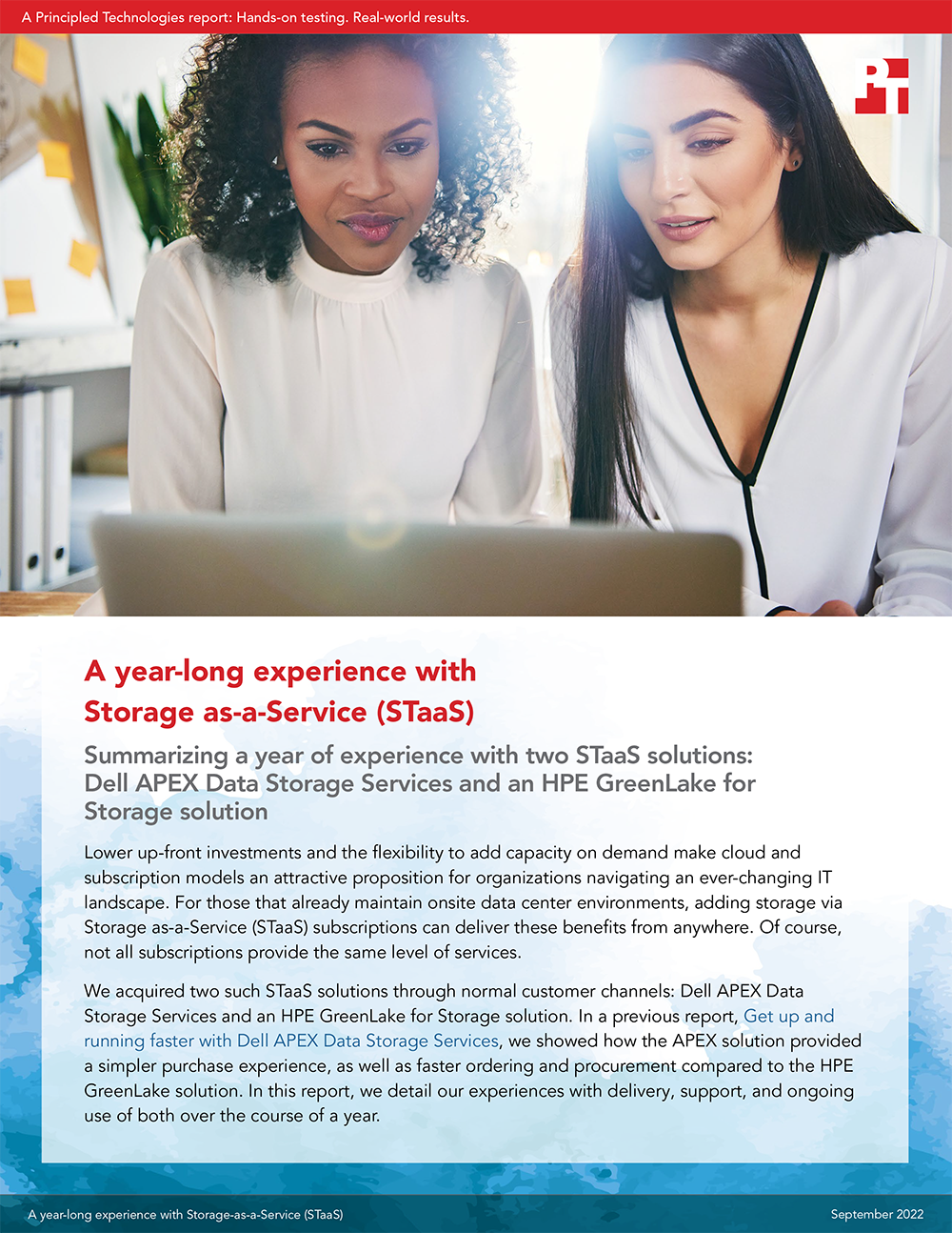 A year-long experience with Storage as-a-Service (STaaS)