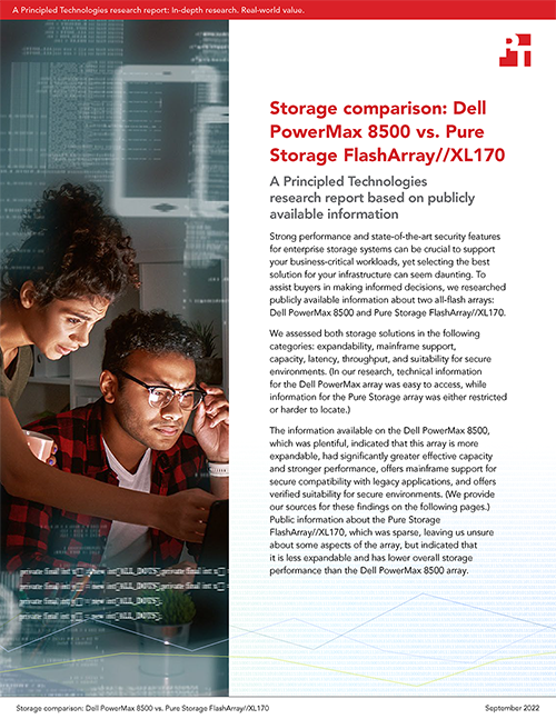 Storage comparison: Dell PowerMax 8500 vs. Pure Storage FlashArray//XL170