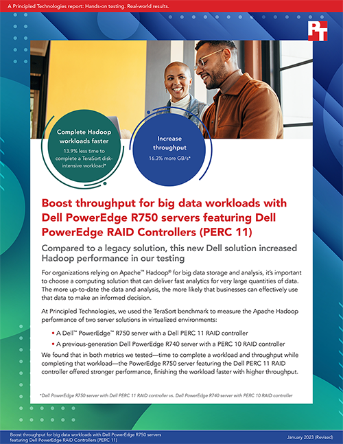  Boost throughput for big data workloads with Dell PowerEdge R750 servers featuring Dell PowerEdge RAID Controllers (PERC 11)