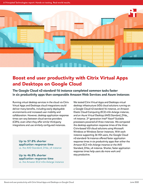 Boost end user productivity with Citrix Virtual Apps and Desktops on Google Cloud