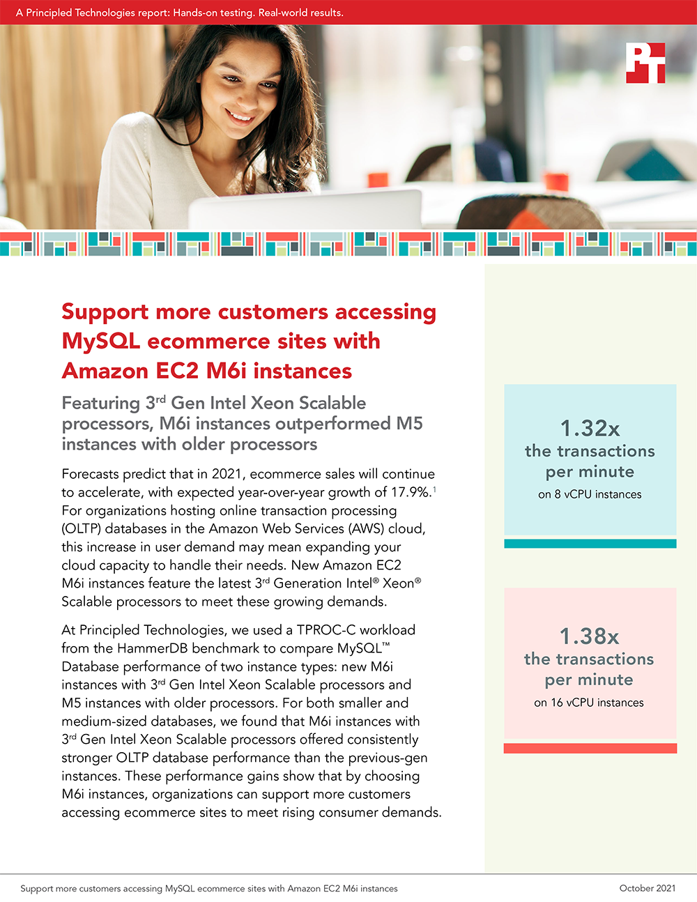 Support more customers accessing MySQL ecommerce sites with Amazon EC2 M6i instances