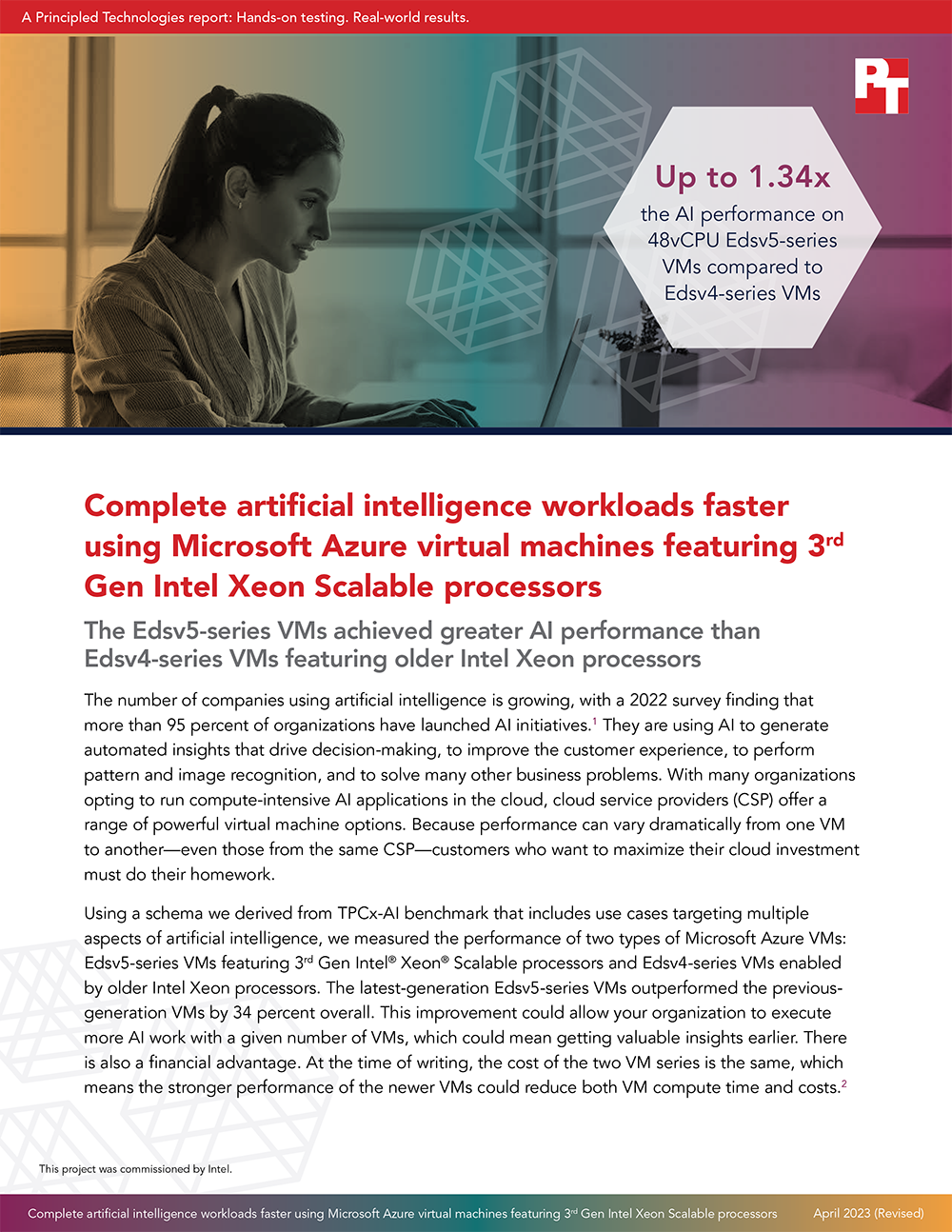 Complete artificial intelligence workloads faster using Microsoft Azure virtual machines featuring 3rd Gen Intel Xeon Scalable processors