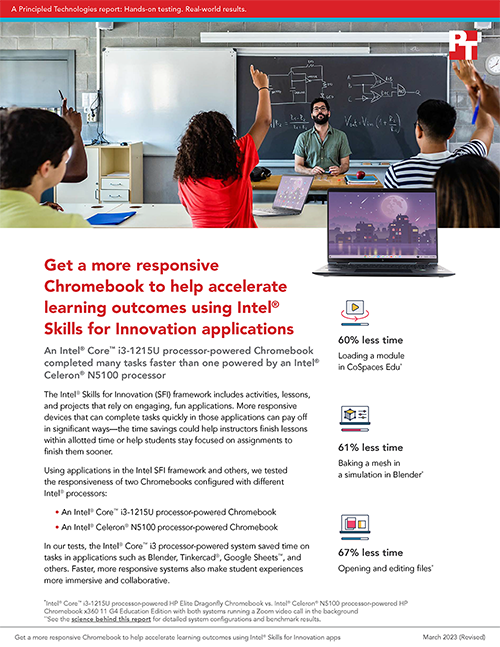 Get a more responsive Chromebook to help accelerate learning outcomes using Intel® Skills for Innovation applications