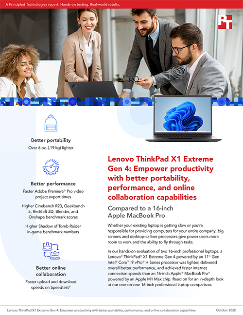 Lenovo ThinkPad X1 Extreme Gen 4: Empower productivity with better portability, performance, and online collaboration capabilities