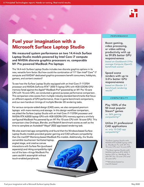 Fuel your imagination with a Microsoft Surface Laptop Studio