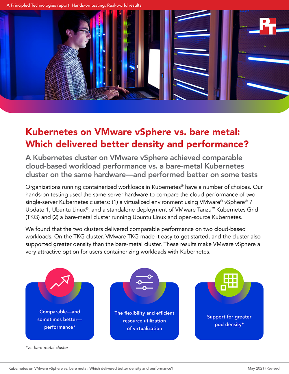 Kubernetes on VMware vSphere vs. bare metal: Which delivered better density and performance?