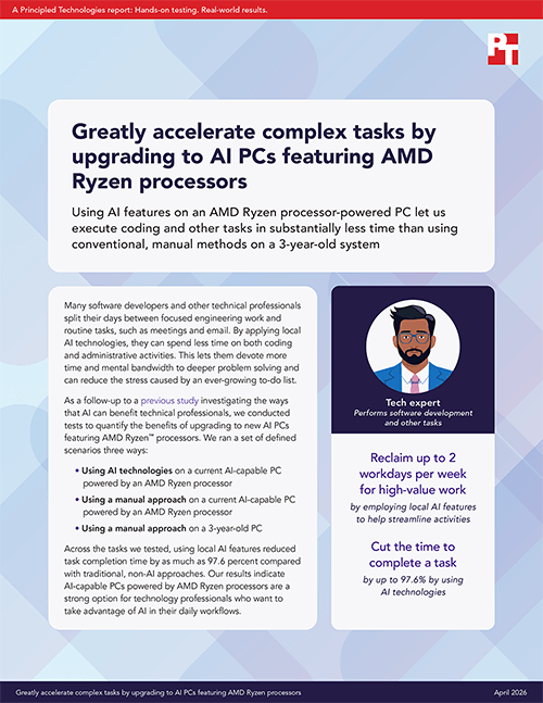 Greatly accelerate complex tasks by upgrading to AI PCs featuring AMD Ryzen processors 