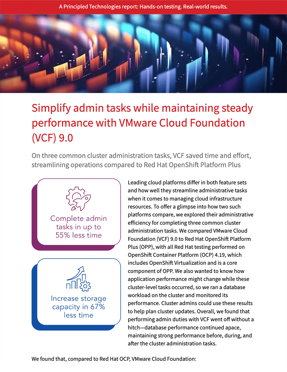 Simplify admin tasks while maintaining steady performance with VMware Cloud Foundation (VCF) 9.0 