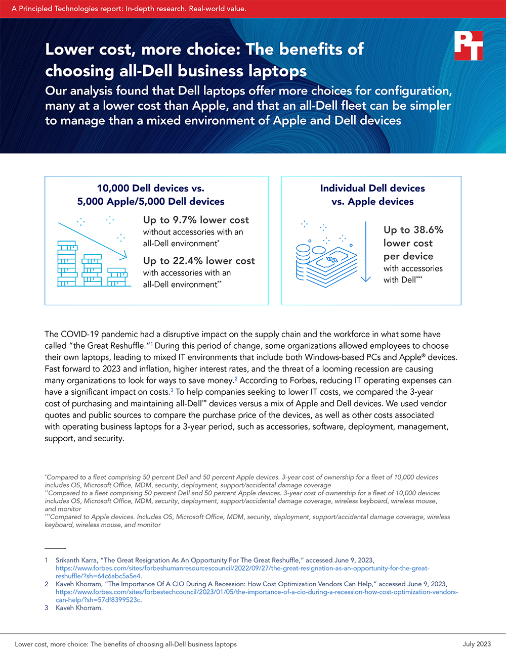 Lower cost, more choice: The benefits of choosing all-Dell business laptops