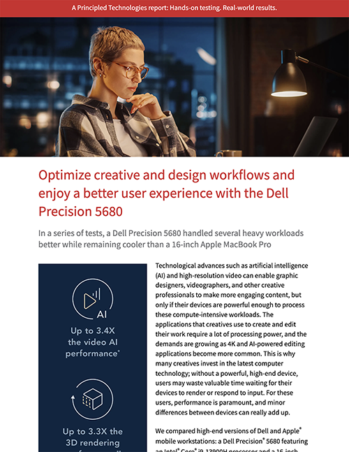  Optimize creative and design workflows and enjoy a better user experience with the Dell Precision 5680