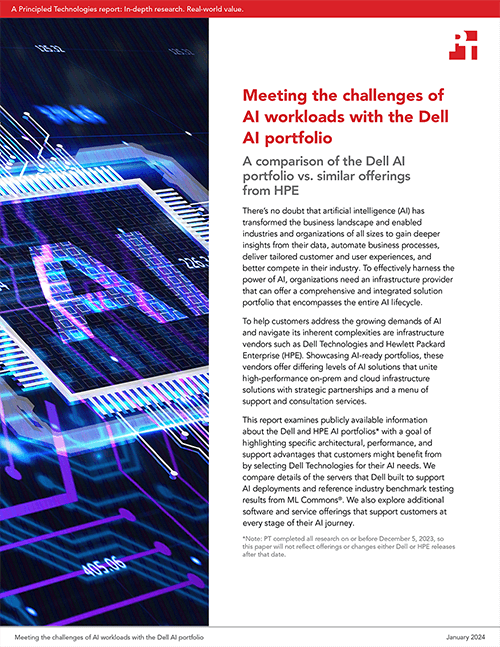 Meeting the challenges of AI workloads with the Dell AI portfolio