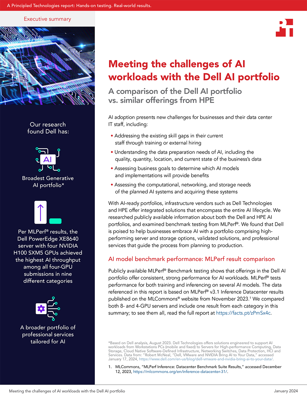 Meeting the challenges of AI workloads with the Dell AI portfolio – Summary