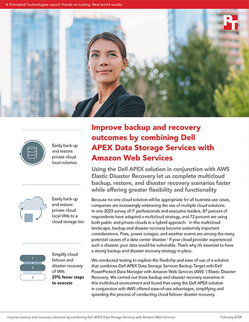 Improve backup and recovery outcomes by combining Dell APEX Data Storage Services with Amazon Web Services