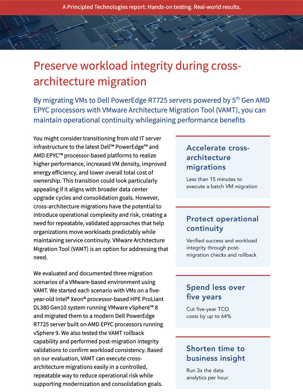 Preserve workload integrity during cross-architecture migration