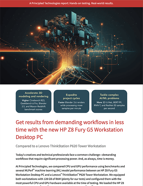  Get results from demanding workflows in less time with the new HP Z8 Fury G5 Workstation Desktop PC