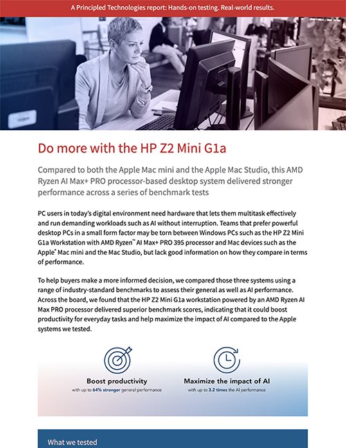 Do more with the HP Z2 Mini G1a