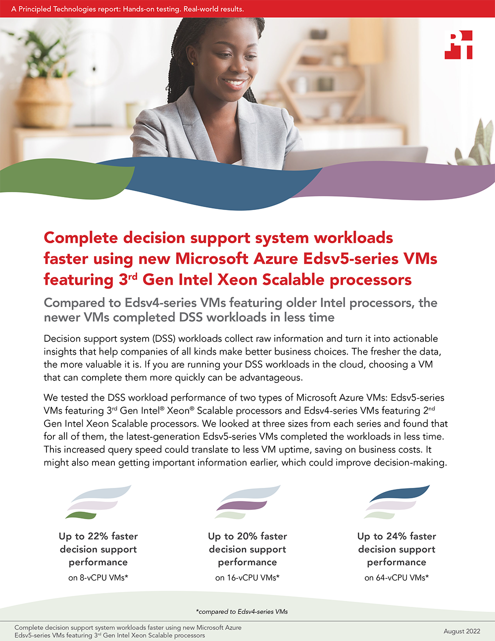Complete decision support system workloads faster using new Microsoft Azure Edsv5-series VMs featuring 3rd Gen Intel Xeon Scalable processors