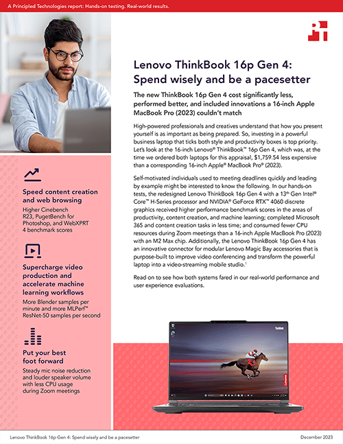 Lenovo ThinkBook 16p Gen 4: Spend wisely and be a pacesetter