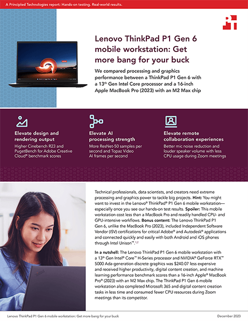 Lenovo ThinkPad P1 Gen 6 mobile workstation: Get more bang for your buck