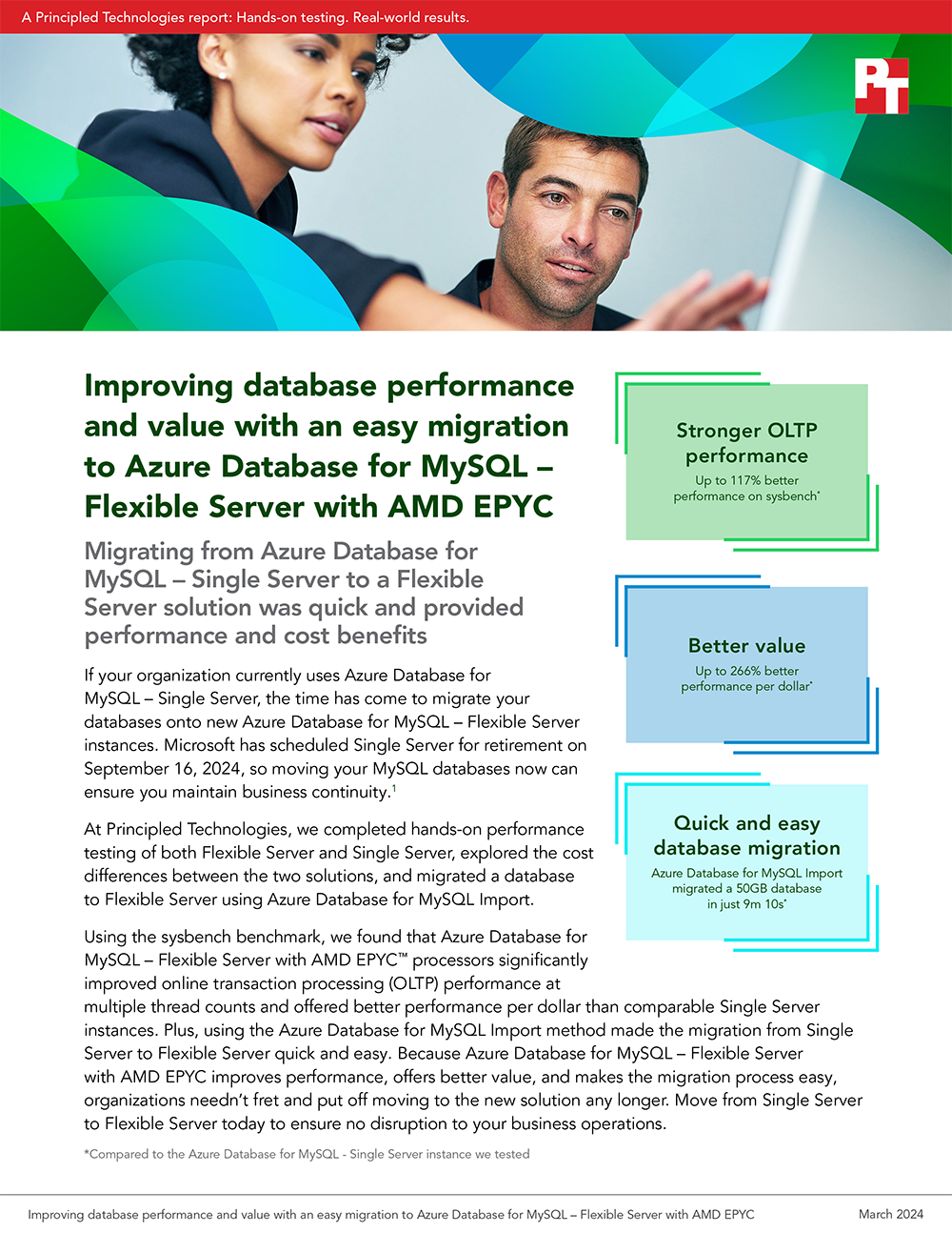 Improving database performance and value with an easy migration to Azure Database for MySQL – Flexible Server with AMD EPYC