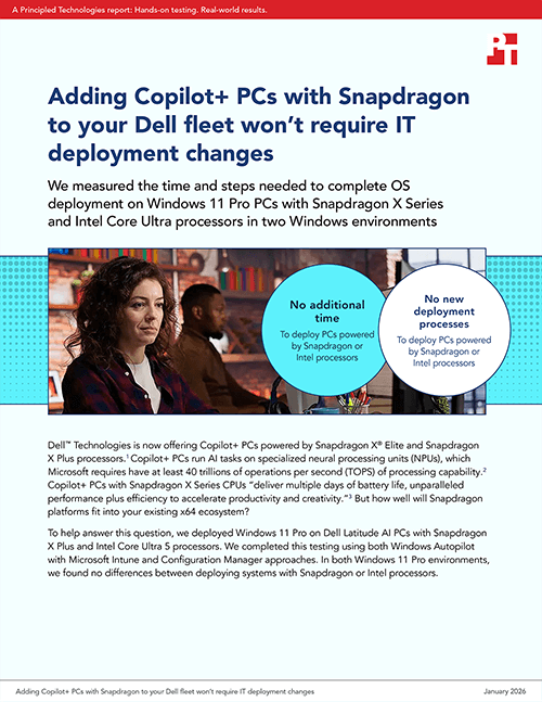 Adding Copilot+ PCs with Snapdragon to your Dell fleet won’t require IT deployment changes