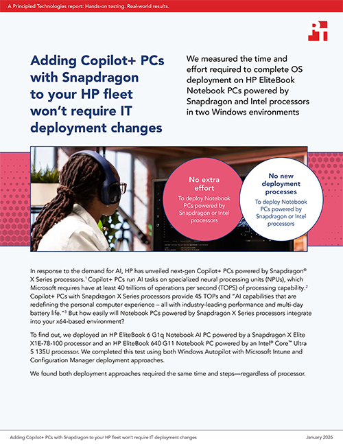 Adding Copilot+ PCs with Snapdragon to your HP fleet won’t require IT deployment changes