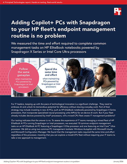 Adding Copilot+ PCs with Snapdragon to your HP fleet’s endpoint management routine is no problem