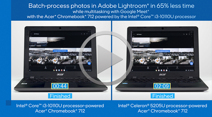 Support a range of student activities with a Chromebook powered by Intel