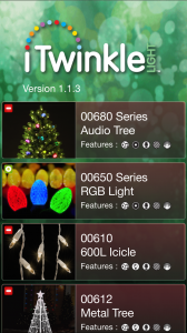 The main screen of the iTwinkle iPhone app.