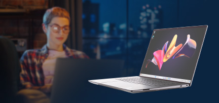Woman working on Dell Precision 5680 laptop