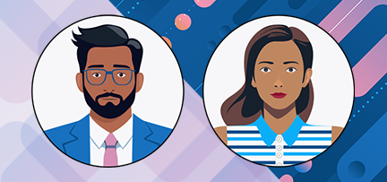 Illustration of two different technology users 