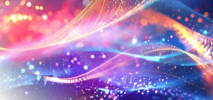 Colorful lines and dots 