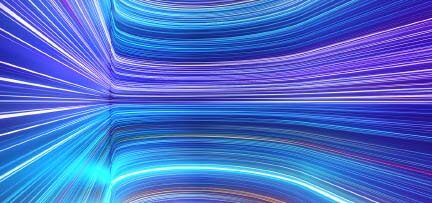 Decorative blue and purple lines 